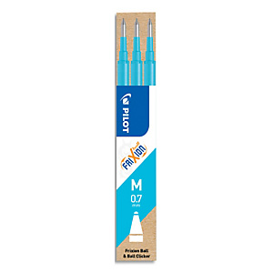 PILOT Set de 3 recharges pour roller FriXion Ball. Pointe moyenne 0,7 mm. Encre Turquoise PILOT Set de 3 recharges pour roller FriXion Ball. Pointe moyenne 0,7 mm. Encre Turquoise