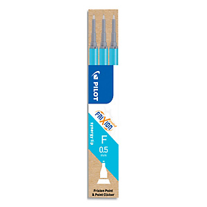 PILOT Set de 3 recharges pour roller FriXion Point. Pointe fine 0,5 mm. Turquoise. PILOT Set de 3 recharges pour roller FriXion Point. Pointe fine 0,5 mm. Turquoise.