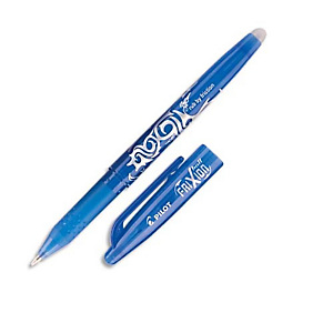 PILOT Stylo bille encre gel qui s'efface à l'aide de la gomme en bout de stylo FriXion coloris Turquoise PILOT Stylo bille encre gel qui s'efface à l'aide de la gomme en bout de stylo FriXion coloris Turquoise