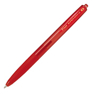 Pilot Super Grip G Bolígrafo retráctil de punta de bola, punta mediana, cuerpo de plástico con grip, tinta roja