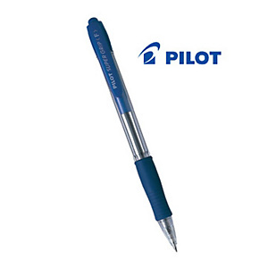 Pilot Super Grip Penna a sfera a scatto, Punta fine da 0,7 mm, Fusto trasparente con grip, Inchiostro blu (confezione 12 pezzi) Pilot Super Grip Penna a sfera a scatto, Punta fine da 0,7 mm, Fusto trasparente con grip, Inchiostro blu (confezione 12 pezzi)