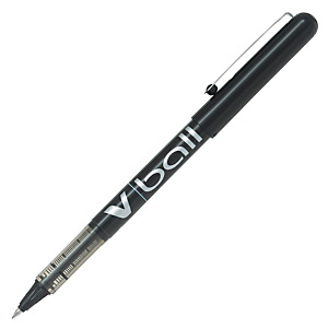 Pilot V Ball Bolígrafo de punta de bola, punta extrafina, cuerpo negro, tinta negra Pilot V Ball Bolígrafo de punta de bola, punta extrafina, cuerpo negro, tinta negra