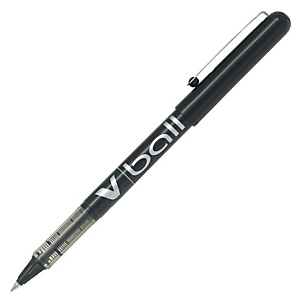Pilot V Ball Bolígrafo de punta de bola, punta extrafina, cuerpo negro, tinta negra Pilot V Ball Bolígrafo de punta de bola, punta extrafina, cuerpo negro, tinta negra