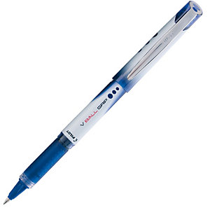 Pilot V Ball Grip Bolígrafo de punta de bola, punta fina de 0,5 mm, cuerpo azul con grip, tinta azul