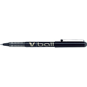 Pilot V Ball Roller Stick, Punta extra fine, Fusto nero, Inchiostro nero (confezione 12 pezzi) Pilot V Ball Roller Stick, Punta extra fine, Fusto nero, Inchiostro nero (confezione 12 pezzi)
