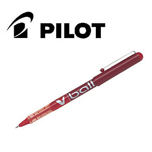 Pilot V Ball Roller Stick, Punta extra fine, Fusto rosso, Inchiostro rosso (confezione 12 pezzi) Pilot V Ball Roller Stick, Punta extra fine, Fusto rosso, Inchiostro rosso (confezione 12 pezzi)