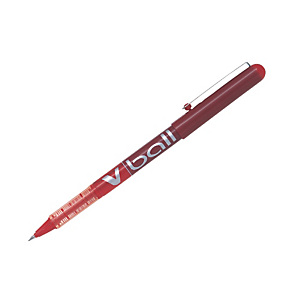 Pilot V Ball Stylo roller encre liquide à capuchon pointe fine 0,5 mm rouge