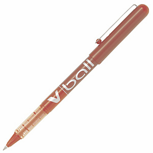 Pilot V Ball Stylo roller encre liquide à capuchon pointe moyenne 0,7 mm rouge