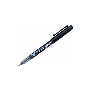 Pilot V Sign Pen Bolígrafo fineliner, Punta mediana de 2 mm, Cuerpo negro, Tinta negra Pilot V Sign Pen Bolígrafo fineliner, Punta mediana de 2 mm, Cuerpo negro, Tinta negra