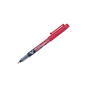 Pilot V Sign Pen Bolígrafo fineliner, Punta mediana de 2 mm, Cuerpo rojo, Tinta roja Pilot V Sign Pen Bolígrafo fineliner, Punta mediana de 2 mm, Cuerpo rojo, Tinta roja