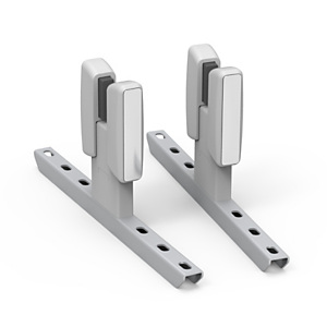 Pinces de fixation pour panneau-écran acoustique Softwall, pour bureau multipostes - Blanc