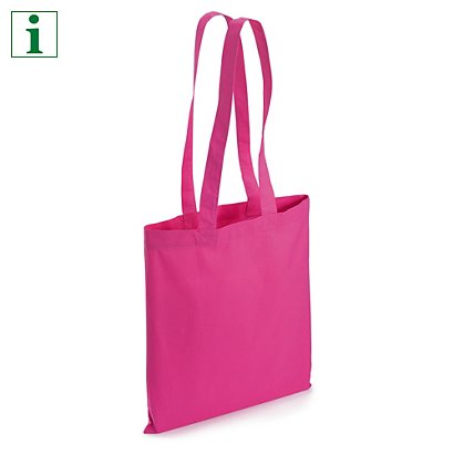 Pink cotton tote bag, 380x420mm, pack of 10 - 1