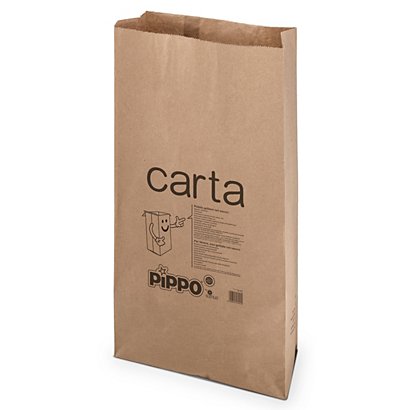 PIPPO Sacco in carta per raccolta differenziata, Avana, 30 litri (confezione 10 pezzi)