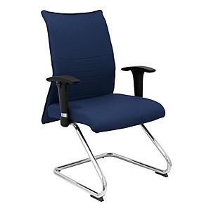 PIQUERAS Y CRESPO Albacete Silla de confidente, tela, estructura metálica, azul marino PIQUERAS Y CRESPO Albacete Silla de confidente, tela, estructura metálica, azul marino