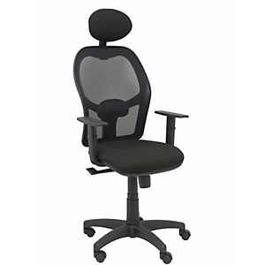 PIQUERAS Y CRESPO Alocén Silla operativa, Sincro, Cabecero fijo, Brazos regulables, Negro. PIQUERAS Y CRESPO Alocén Silla operativa, Sincro, Cabecero fijo, Brazos regulables, Negro.