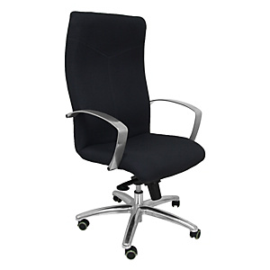 PIQUERAS Y CRESPO Caudete Sillón de dirección, tela, altura 112-120 cm, negro PIQUERAS Y CRESPO Caudete Sillón de dirección, tela, altura 112-120 cm, negro
