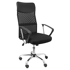 PIQUERAS Y CRESPO Gontar Sillón de dirección, malla y tela, altura 111-120 cm, negro PIQUERAS Y CRESPO Gontar Sillón de dirección, malla y tela, altura 111-120 cm, negro