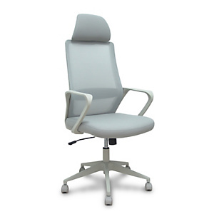 PIQUERAS Y CRESPO Stone Silla operativa, mecanismo basculante, soporte lumbar y cabecero regulables, Gris / Gris PIQUERAS Y CRESPO Stone Silla operativa, mecanismo basculante, soporte lumbar y cabecero regulables, Gris / Gris