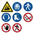 Pittogrammi sicurezza adesivi per pavimento - 1