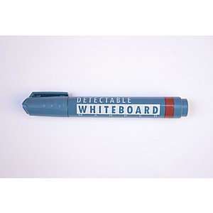 PLÁSTICOS DETECTABLES QUASARDP Rotulador para pizarra blanca, detectable, punta redonda 2 - 3 mm, tinta rojo, caja de 5 unidades