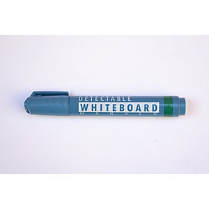 PLÁSTICOS DETECTABLES QUASARDP Rotulador para pizarra blanca, detectable, punta redonda 2 - 3 mm, tinta verde, caja de 5 unidades