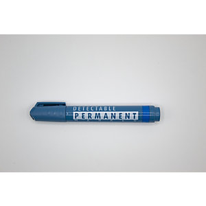 PLÁSTICOS DETECTABLES QUASARDP Rotulador permanente detectable, punta redonda 2 - 3 mm, tinta azul, caja 5 unidades