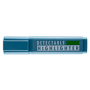 PLÁSTICOS DETECTABLES Rotulador fluorescente detectable, tinta verde, caja de 5 unidades