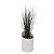 Plante artificielle Bac Design herbes hautes H. 160 cm - Pot rond blanc - 1