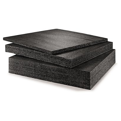 Plaque mousse polyéthylène Noir - haute densité 28 kg/m3 60x60x10 cm - 1