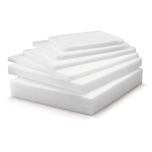 Plaque mousse polyéthylène Blanc 40x30x2,5 cm