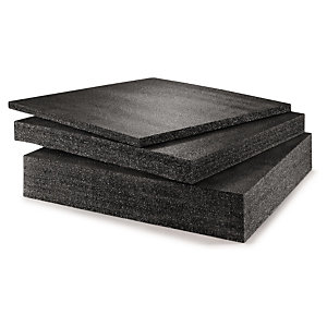 Plaque mousse polyéthylène Noir - haute densité 28 kg/m3 60x60x10 cm
