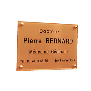 Plaque professionnelle personnalisée plexiglas 1 ligne 20 x 10 cm Plaque professionnelle personnalisée plexiglas 1 ligne 20 x 10 cm