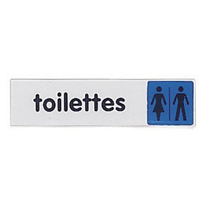 Plaquette de porte toilettes femmes et hommes 17 x 4 cm plexiglas