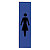 Plaquette de porte verticale sanitaires et vestiaires femmes 4 x 17 cm plexiglas - 1