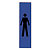 Plaquette de porte verticale sanitaires et vestiaires hommes 4 x 17 cm plexiglas - 1