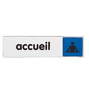 Plaquette de signalisation pour l'accueil 17 x 4 cm Plaquette de signalisation pour l'accueil 17 x 4 cm