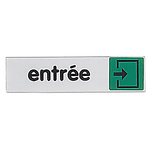 Plaquette de signalisation pour l'entrée 17 x 4 cm Plaquette de signalisation pour l'entrée 17 x 4 cm