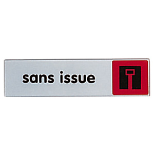 Plaquette de signalisation d'interdiction, sans issue 17 x 4 cm Plaquette de signalisation d'interdiction, sans issue 17 x 4 cm