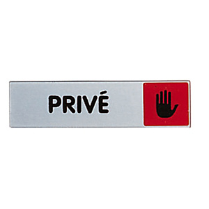 Plaquette de signalisation d'interdiction, privé 17 x 4 cm Plaquette de signalisation d'interdiction, privé 17 x 4 cm