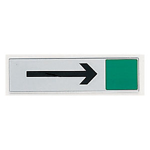 Plaquette de signalisation logo flèche directionnelle 17 x 4 cm