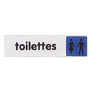 Plaquette de signalisation pour sanitaires femmes et hommes 17 x 4 cm