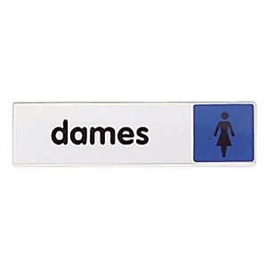 Plaquette de signalisation pour sanitaires et vestiaires dames 17 x 4 cm Plaquette de signalisation pour sanitaires et vestiaires dames 17 x 4 cm