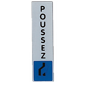 Plaquette verticale de signalisation pour les locaux, poussez 4 x 17 cm Plaquette verticale de signalisation pour les locaux, poussez 4 x 17 cm