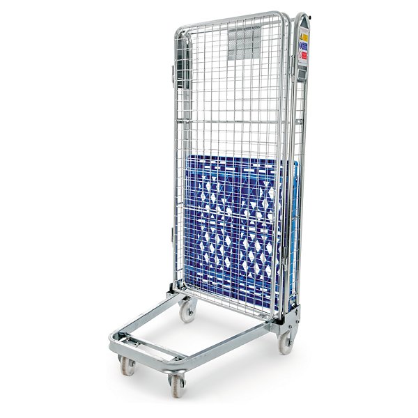 Plastic base roll container, 3 sided - 2