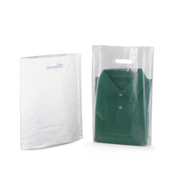 Plastic draagtas met blokbodem 100% gerecycleerd RAJA - 1