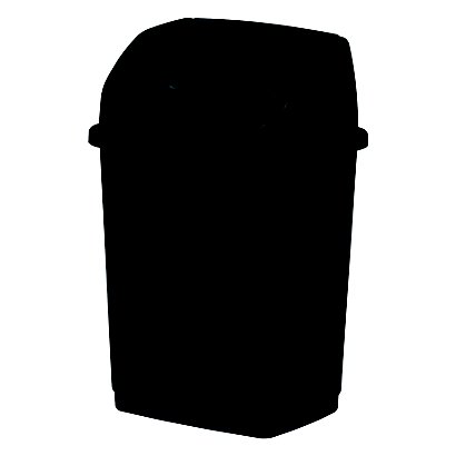Plastic gerecycleerde vuilnisbak met kanteldeksel clap green - 5l - zwart