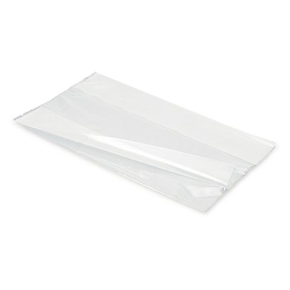 Plastic zak met zijvouw 50 micron  30 x 20 x 70 cm - 1