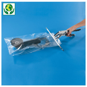 Plastic zak met zijvouwen 200 micron 100% gerecycleerd Raja Plastic zak met zijvouwen 200 micron 100% gerecycleerd Raja