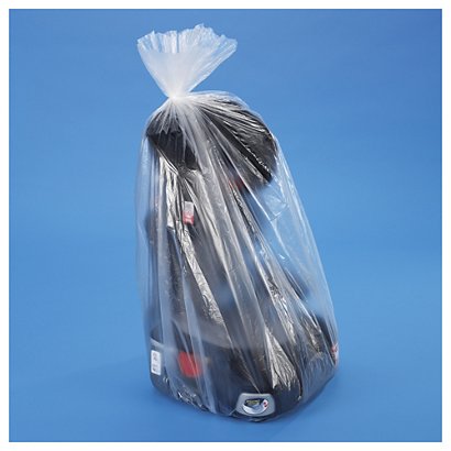 Plastic zakken met zijvouw 12 micron 60x40x130 cm - 1