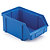 Plastový úložný zásobník 440 x 285 x 210 mm, modrý, objem 12 l, nosnosť 36 kg - 1